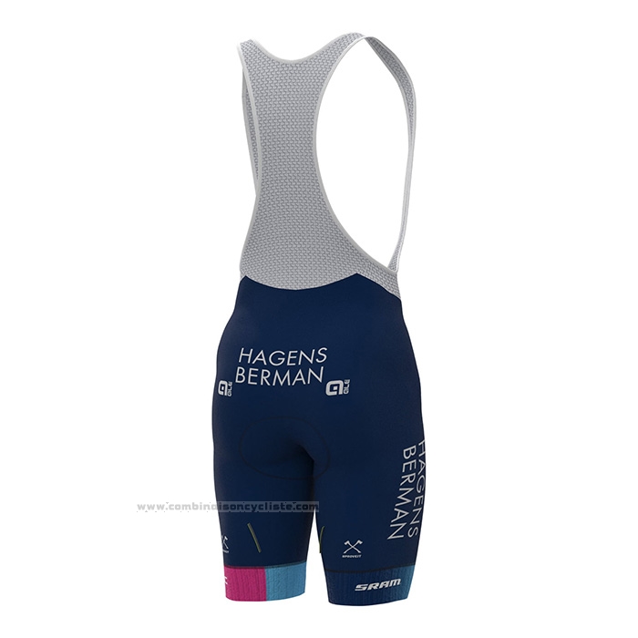 2022 Maillot Cyclisme Hagens Berman Axeon Fuchsia Azur Manches Courtes et Cuissard